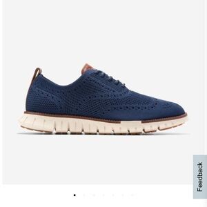 Men's Blue Knit Oxford Shoes